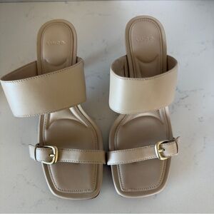Vince Leandra Heels Sand Leather | Women’s Size 6 | New Without Box